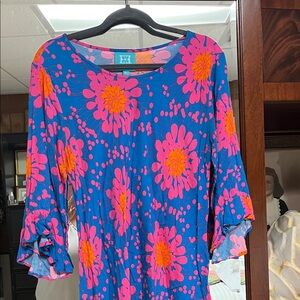 Escapada Pink and Blue Floral Top